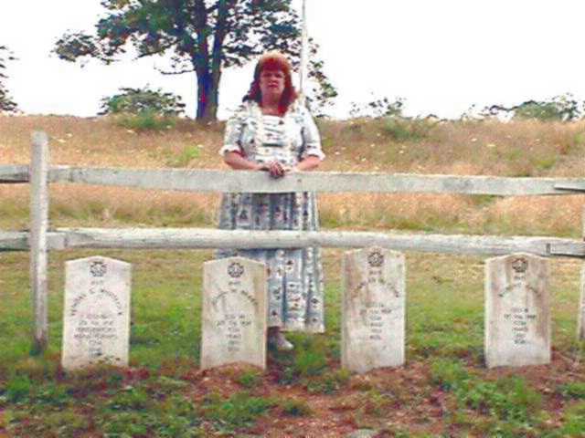 Lynne and grave markers